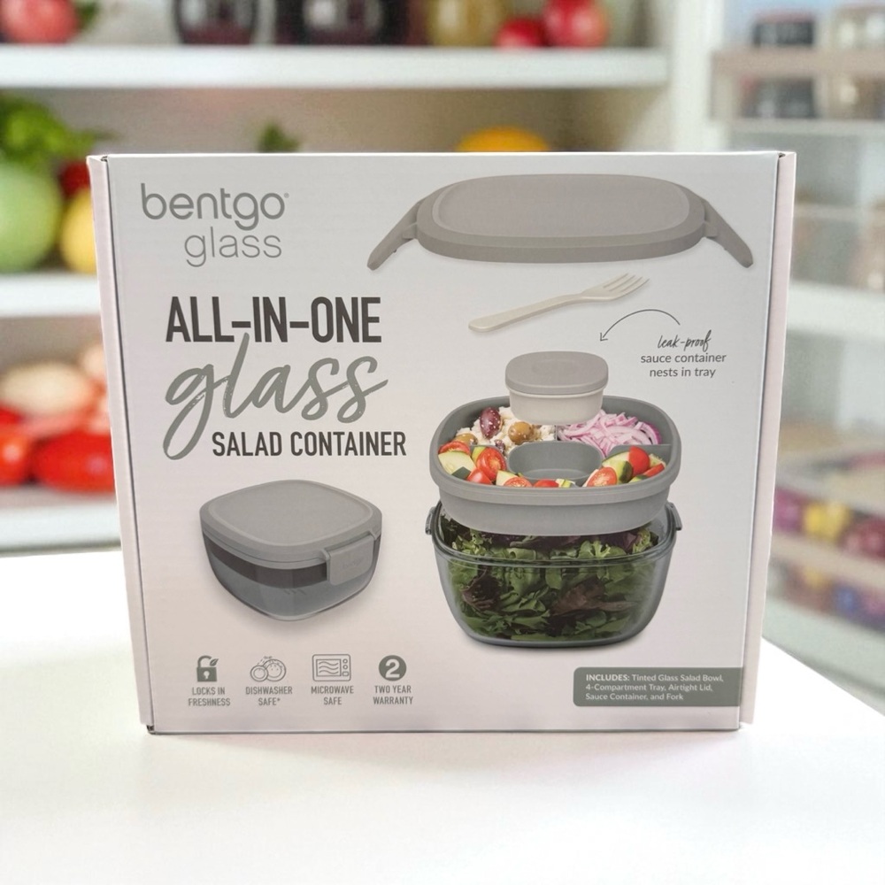 NEW Bentgo Glass All-in-One Salad Container